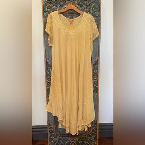 NWT Sakkas Cap Sleeve Caftan Dress/Cover Up In The Color Sand OS “Free Size”